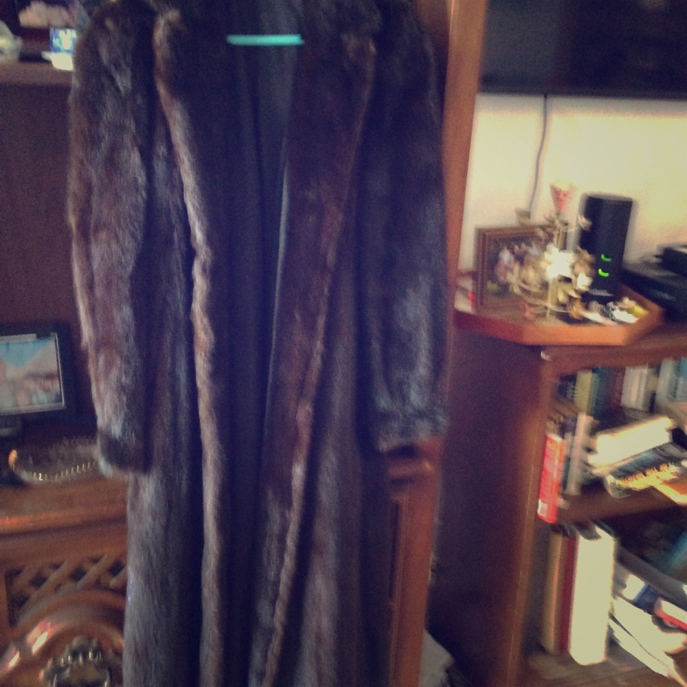 Black mink coat